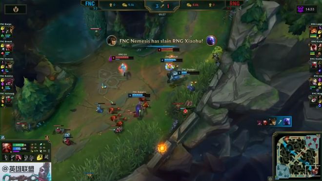 关于FNC力克TES，Inspired单局斩获MVP峡谷大战成都决赛之夜，锁定晋级资格的信息